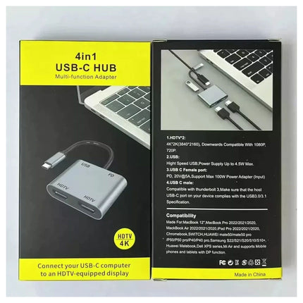 Adapter USB 3.0 Type-C to Dual HDMI USB C Hub Docking Station Screen Expansion