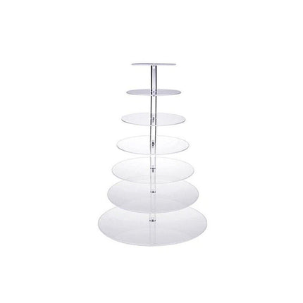 7Tier Acrylic Clear Round Cupcake Cake Stand Birthday Wedding Party