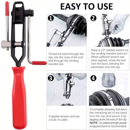 14pcs CV Joint Boot Clamp Pliers Automotive Hose Axle Pliers w/ CV Boot Clamps