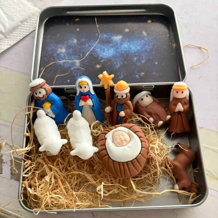 Holy Family Nativity Manger Scene Kit Christmas Figurines Christmas Gifts