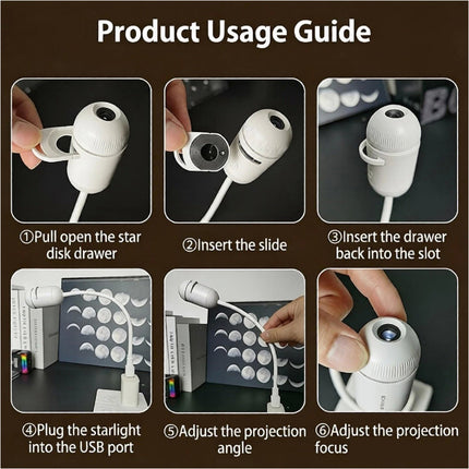 Galaxy projector, 2-in-1 Starry Sky Projector and Night Light, High-resolution