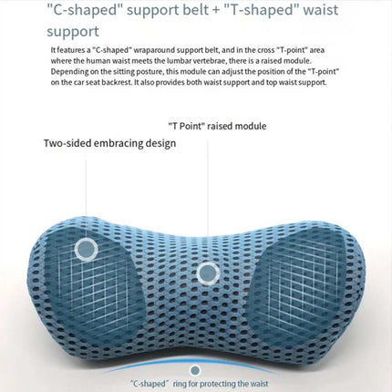 Back Cushion Support Memory Foam Lumbar Lower Back Pillow Office Chair