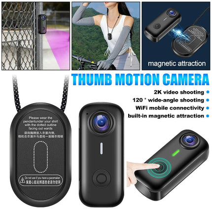 2K Portable  Action Camera Mini Thumb Camera For Cycling Sports Vlog