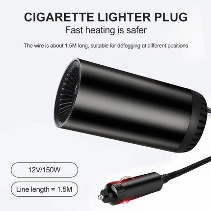 Portable 12V Car Warmer Fan 150W Electric Windscreen Defroster