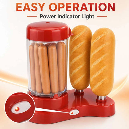 2 in 1 Electric Hot Dog Maker Sausage Cooker Bun Warmer Machine AU Plug