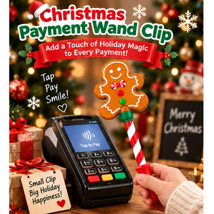 3D The Gingerbread Man  Printed Wand Tap to Pay Christmas Magic Wand Contactless Payment Card Holder
