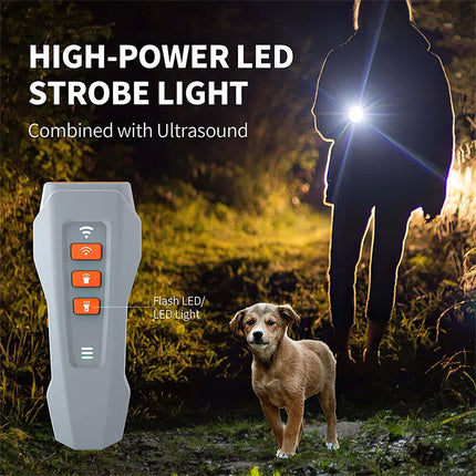 Grey + Orange Anti Bark Device Ultrasonic Dog Barking Control Stop Repeller Trainer Train Tool