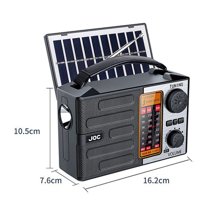1200mAh Wind Up Solar Radio Emergency FM/AM USB Charger Led Torch