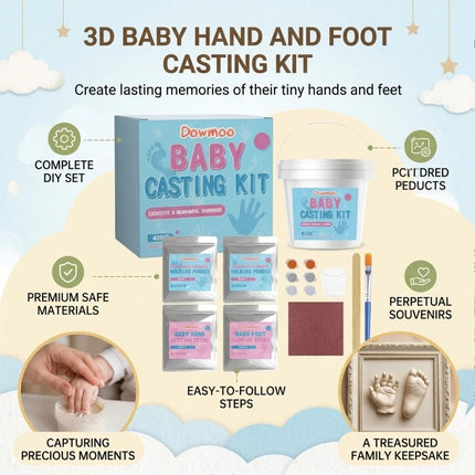 Hands and Feet Keepsake Mould Kit, 3D Memory Craft Souvenir Set