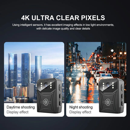 18 Hour 1080P Camcorder Mini Police Body Camera HD 120° Video DVR IR Night Cam
