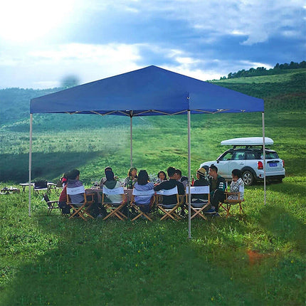 Garden BBQ Gazebo Top Cover Cloth Roof Replacement Fabric Tent Canopy 2.9x2.9m (Blue）