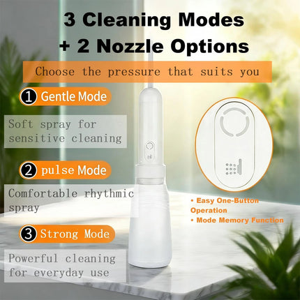Portable Electric Bidet 400ml Rechargeable Travel Bidet IPX6 3 Modes