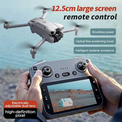 【3 Batteries】GT50 Drone 4.3'' Screen Remote RC 8K HD Dual Cameras WiFi Flight