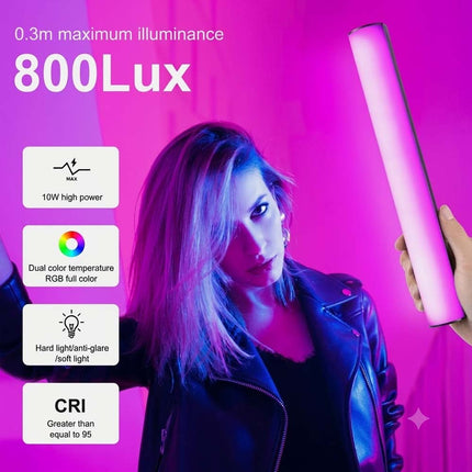 30cm Magnetic RGB Handheld Light Wand Full Color LED Tube for Camera Shooting
