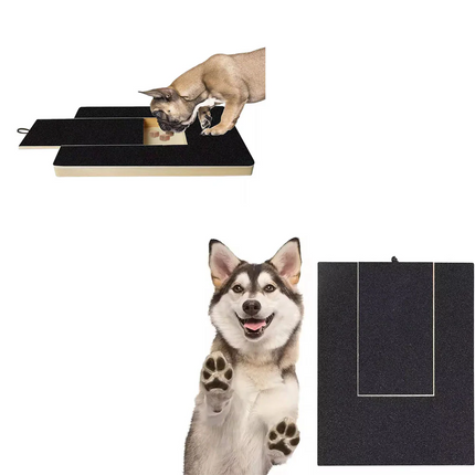 Dog Nail Scratch Board Double Sided Mat For Paw Pet Care Grinders Scratching Pad