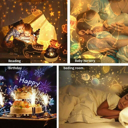 LED Light Projector Starry Sky Romantic Rotating Music Lamp