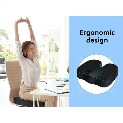 Seat Posture Cushion Memory Foam Pillow Pain Relief Mesh Plush