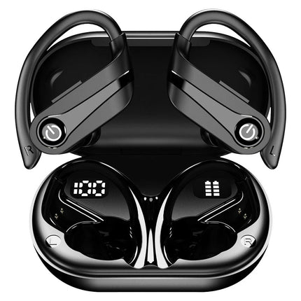 Wireless Bluetooth Ear-Hook Earphones Headphones Sports Gym Earbuds Mic