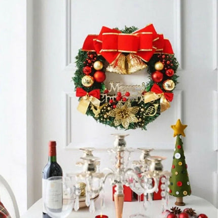 Artificial Christmas Door Wreath Xmas Wall Window Tree Hanging Ornament Decor