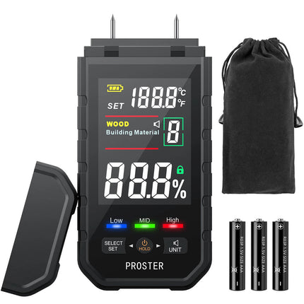 Digital Wood Moisture Meter Damp Humidity Test Wall Firewood Detector Pin Type