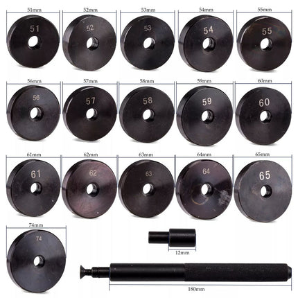 52Pc Custom Bushing Bearing Seal Driver Push Press Disc Tool Set 18mm-65mm