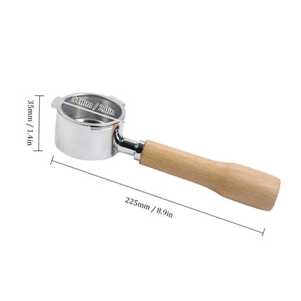 51mm Coffee Portafilter Bottomless Detachable Basket Delonghi Espresso Machine