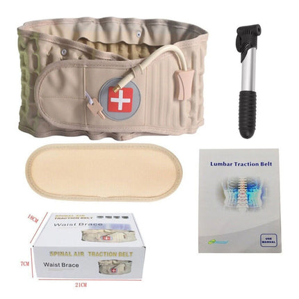 Decompression Lumbar Support Belt Waist Air Traction Brace Spinal Back Relief