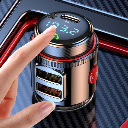 Bluetooth Adapter Car Wireless FM Radio FM Transmitter PD Dual USB Charger MP3