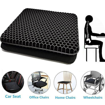Double Layer Gel Honeycomb Seat Comfort Cooling Support Cushion Flex Pain Relief