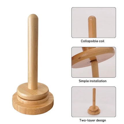 2PC Wooden Yarn Holder Rotating Yarn Storage Wool & Thread Holder for Knitting