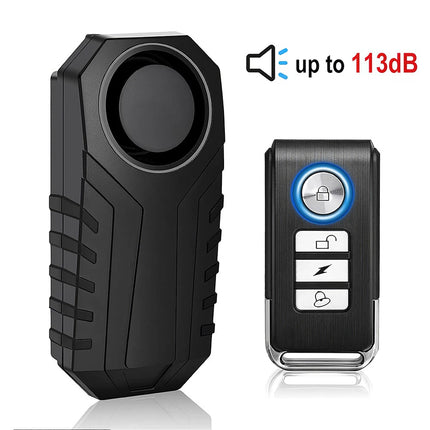 Vibration Sensing Alarm Kit for Bicycle Motorcycle with Remote Controller 113dB Sound