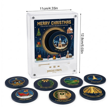 Christmas Vinyl Player Fridge Record NFC Magnetic Music Box Set