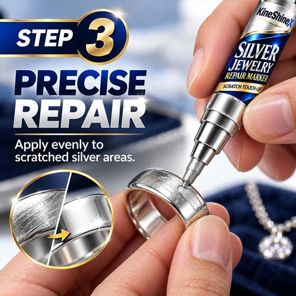 3Pcs Silver Jewellery Repair Pen,Silver Jewelry Repairs Touch-Up Pen,Chrome Marker