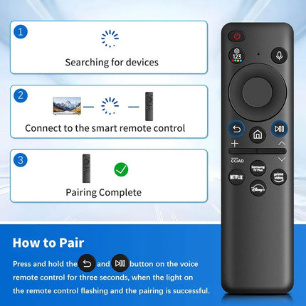 BN59-01432A BN59-01455E Replacement TV Remote for Samsung Solar Battery w/ Voice