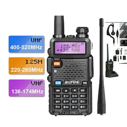 LCD Long Range UHF with Headsets USB Rechargeable