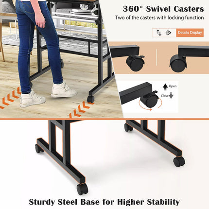 Mobile Laptop Desk Portable Computer Table Adjustable Stand Desks Bed
