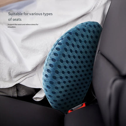 Lumbar Support Pillow for Sleeping Memory Foam Back Support Pillow  (blue)