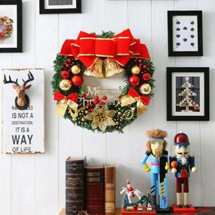 Artificial Christmas Door Wreath Xmas Wall Window Tree Hanging Ornament Decor