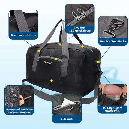 Travel Foldable Duffle Bag Gym Sports Lightweight Luggage Duffel Foldaway Bags