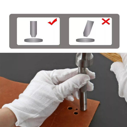 15PCS Precision Hollow Punch Set 3mm-25mm Leather Plastic Gasket Hole Cutter