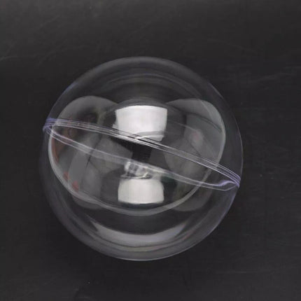 10X Clear Plastic Ball Christmas Baubles Fillable Xmas Tree Ornament Deco