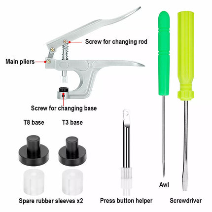 300Pack Press Studs For KAM Snap Kit Fastener Buttons Plier DIY Size 12 T5 Tool