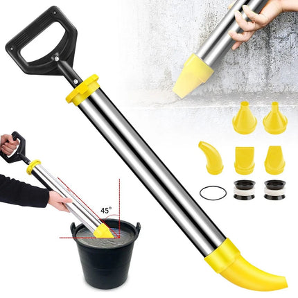Stainless Steel Grouting Gun With 5 Nozzles Mortar Pump 45 Degree Tilt Design
