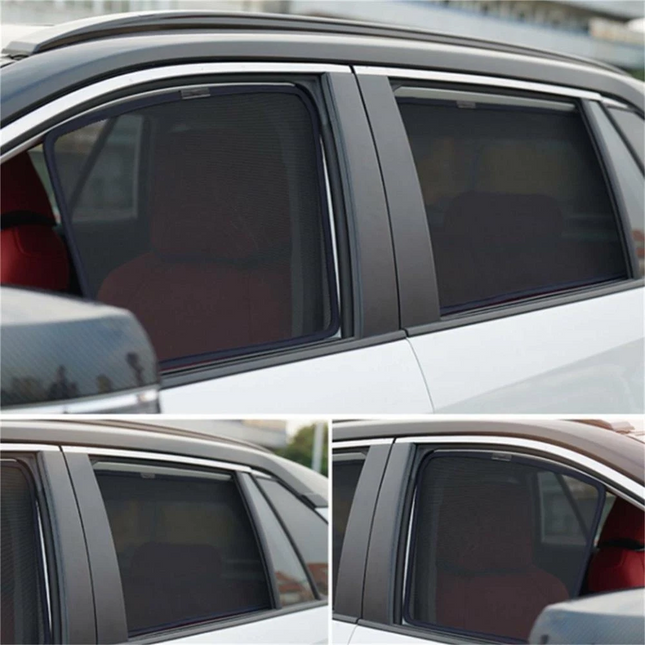 4x Magnetic Car Window Sun Shade UV Protection Front+Rear Side Window Curtain