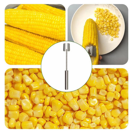 2x Stainless Steel Corn Peeler Serrated Corn Stripper Peelers Cob Shaver Cutter