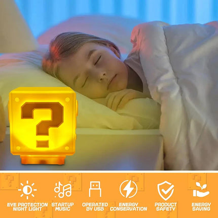 Question Block LED  Night Light  Funny Rechargeable Lamp