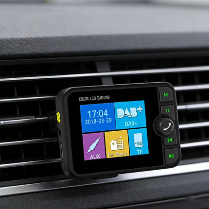 2.4" In-Car DAB/DAB+ Digital Radio Adapter LCD FM Transmitter USB
