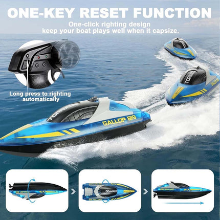2.4GHz RC Racing Boat 15KM/H High-Speed Power Electric Remote Control LED Light
