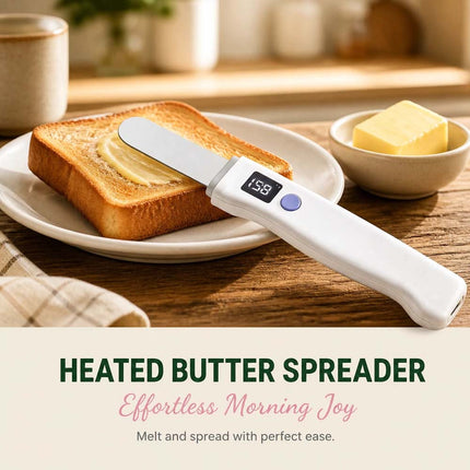 Heated Butter Knife With Digital Display, Stainless Steel Heated Butter Spreader