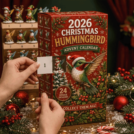 Hummingbird Advent Calendar 2026 Christmas Countdown 24 3D Flat Ornaments Gift